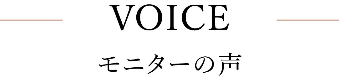 VOICE モニターの声